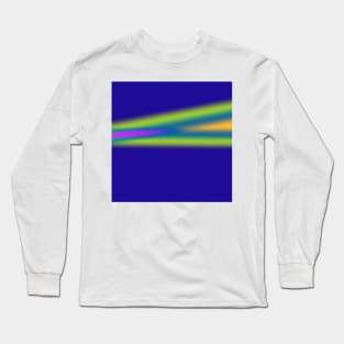 blue yellow abstract texture art Long Sleeve T-Shirt